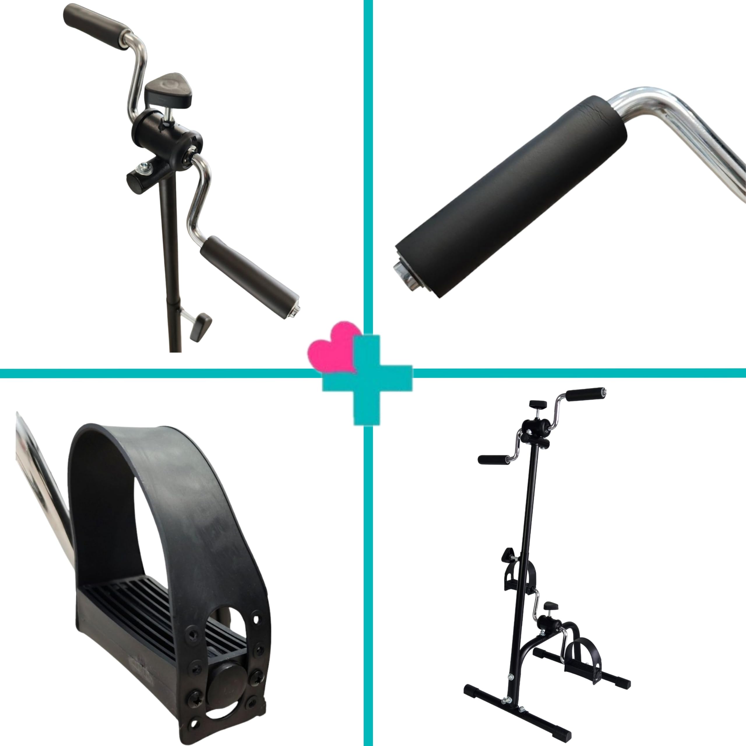 Pedalier Manual para Brazos y piernas. Aparato para pedalear Sentado. Pedaleador para Personas Mayores. Ejercitador piernas Manual. Pedaleador Dual Ejercicios en casa. Pedalina de rehabilitación.
