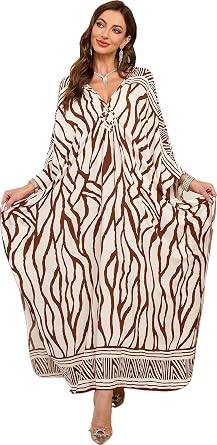 RanRui Womens Long Shirt Dress - Wavy Neck Floral Plus Size Long Shirt Muumuu Dress
