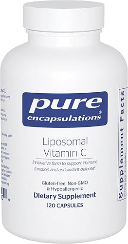 Pure Encapsulations Vitamina C liposomal - Suplemento de apoyo inmunológico* - Nutrición antioxidante - Vitamina diaria - Sin OMG y sin gluten - 120