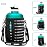QuiFit Motivational Gallon Water Bottle - with Straw & Time Marker BPA Free Large Reusable Sport Water Jug with Handle for Fitness Outdoor Enthusiasts Leak-Proof (Green/Black with Sleeve,1 gallon)