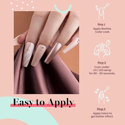 Miniatura 432 de Beetles - Esmalte de uñas en gel de 0.5 onzas fluidas (15ml), curado con lámpara LED, extracción por remojo, para arte de uñas, estética