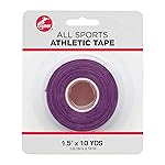 Cramer Team Color Athletic Tape, 1.5 x 10 Yards Purple, Easy Tear Sports Tape for Ankle, Wrist & Knee, Latex-Free Adhesive, Strong Support, Athletic Training Tape Roll