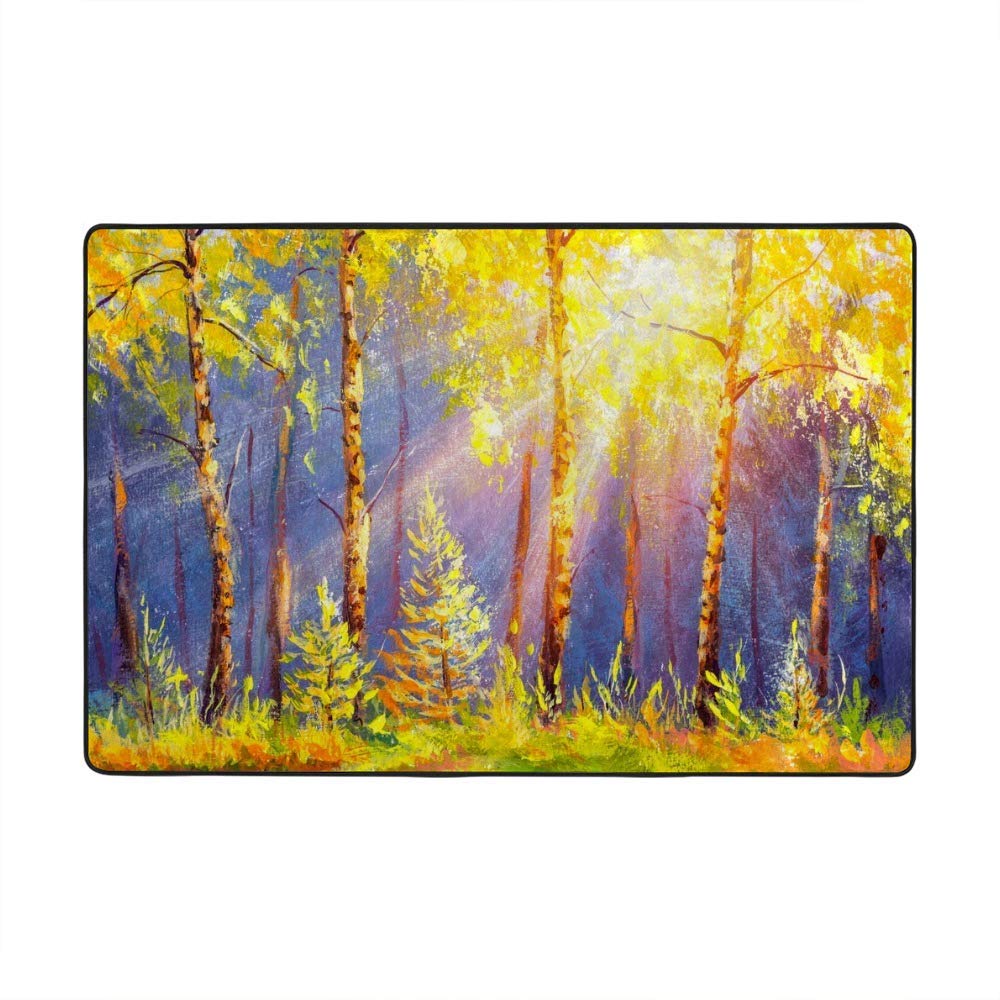 Tapis en velours corail Ruchen de qualité supérieure 203x147cm aux éclats ensoleillés