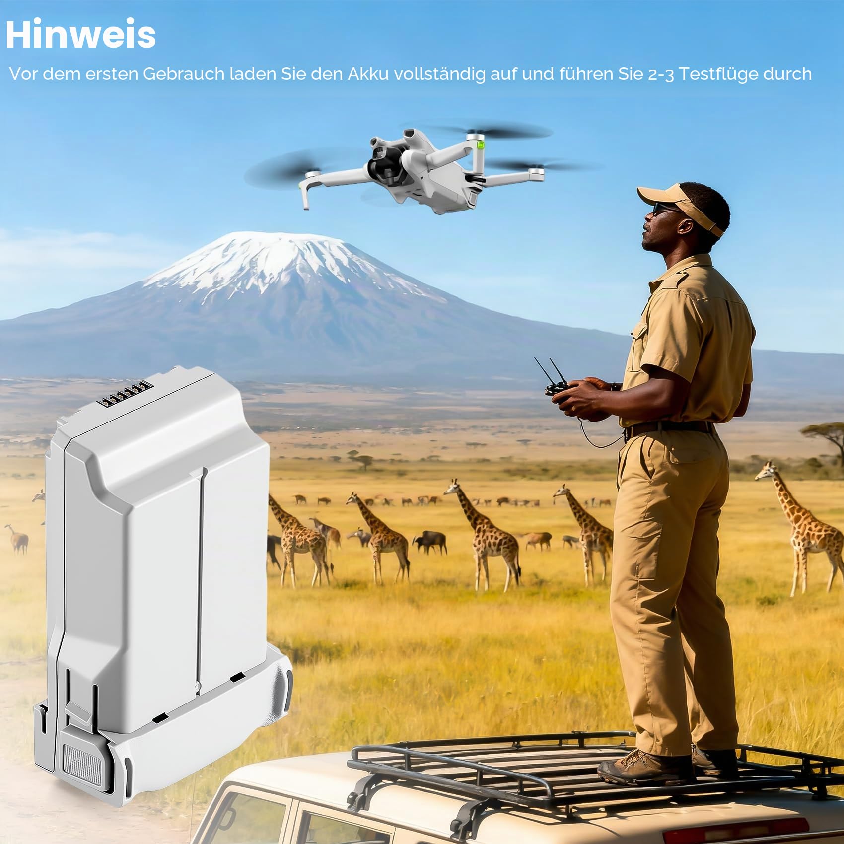 Mini 3 Pro und Mini 4 Pro Intelligenter Flugakku 1er Pack (7,38 V, 3850 mAh) verbesserte hohe Kapazität für 47 Minuten Flugzeit Ersatzakku für DJI Mini 3/3 Pro/4 Pro