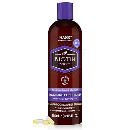 Hask Biotin Boost Thickening Conditioner 355Ml (Collagen & Coffee) Free Of: Sulfates, Parabens, Phthalates, Gluten And Drying Alcohol.