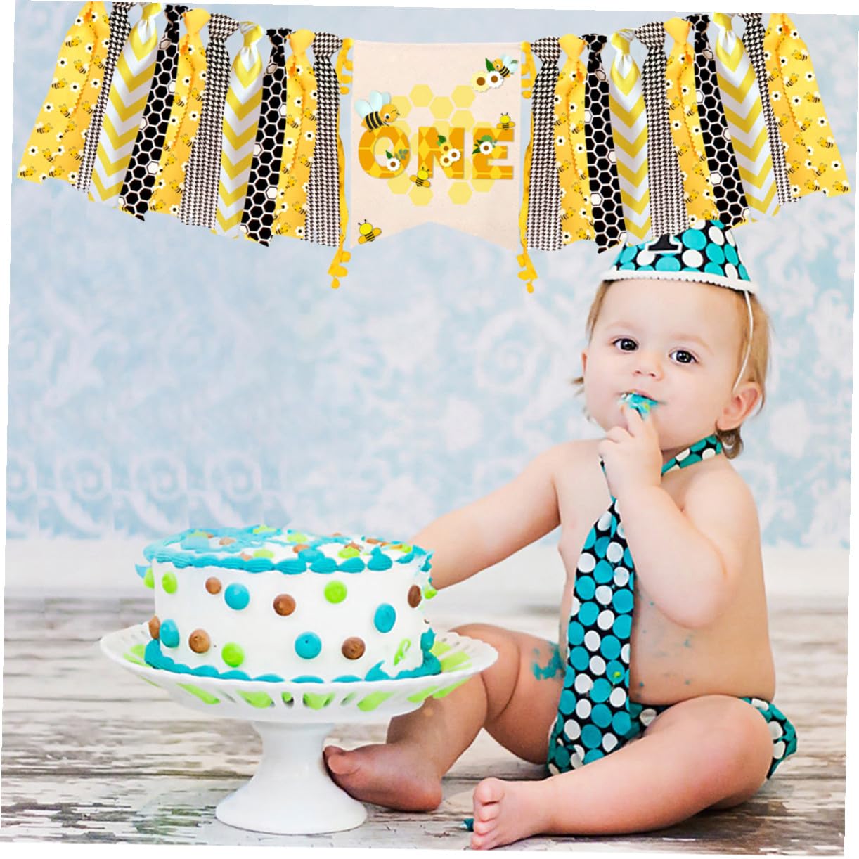 VICASKY 3piezas Guirnalda Colgante De Cumpleaños Para Primer Cumpleaños De Decoración Reutilizable y Celebraciones Banderín Adorable Para Infantiles