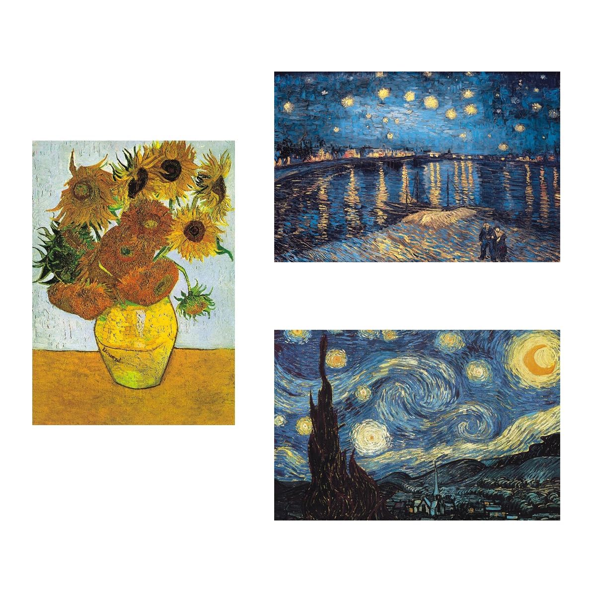 MISITU 3 Packs 150 Piece Jigsaw Puzzle for Adult Van Gogh Puzzles Gift for Children Over 14 Years Old, Van Gogh's Paintings