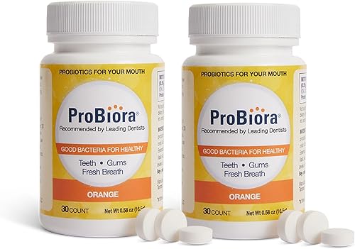 ProBiora - Tabletas probióticas masticables para cuidado bucal Suplemento probiótico para mujeres y hombres Dientes y encías más saludables
