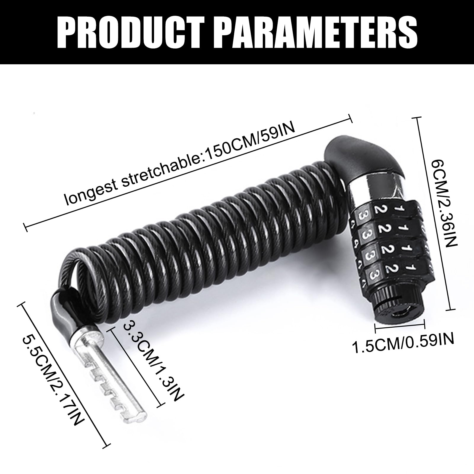 2 Stück Helmschloss Mit Zahlencode - 4-stelliges Kabelschloss Für Motorrad & Fahrradhelm