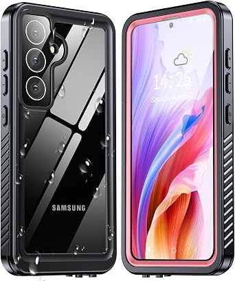 ANTSHARE for Samsung Galaxy S24 Case Waterproof, Built-in Lens & Screen Protector 360 Full Body Heavy Duty Protective Shockproof IP68 Underwater Case for Galaxy S24 2024 5G-Pink
