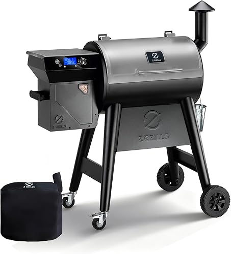 Z GRILLS ZPG-450E - Parrilla ahumadora de pellets, control de temperatura PID 2.1 mejorado (180-450 °F), área de cocción de 459 pulgadas cuadradas,
