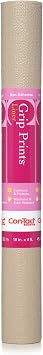 Con-Tact Brand Grip Prints Durable Non-Adhesive Non-Slip Shelf and Drawer Liner 18" x 4 Taupe 1 Roll