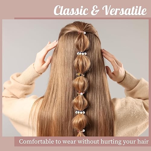 Miniatura 9 de Pulsera de lazos para el cabello estilo bohemio para mujer, cabello grueso, Lolalet súper linda, suave trenzada, bandas elásticas para el cabello, 7