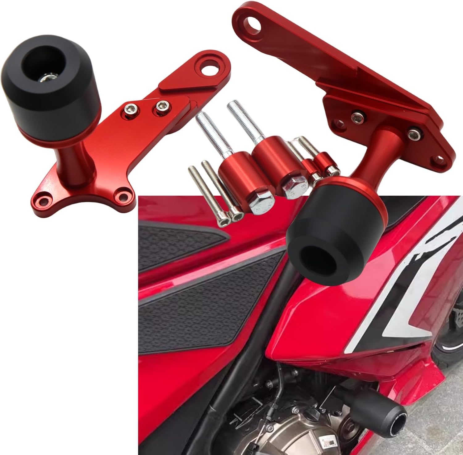 Motorcycle Frame Sliders Protector Kit For HONDA CBR500R CB500X/F 2019-2023 Red Black Gold Gray