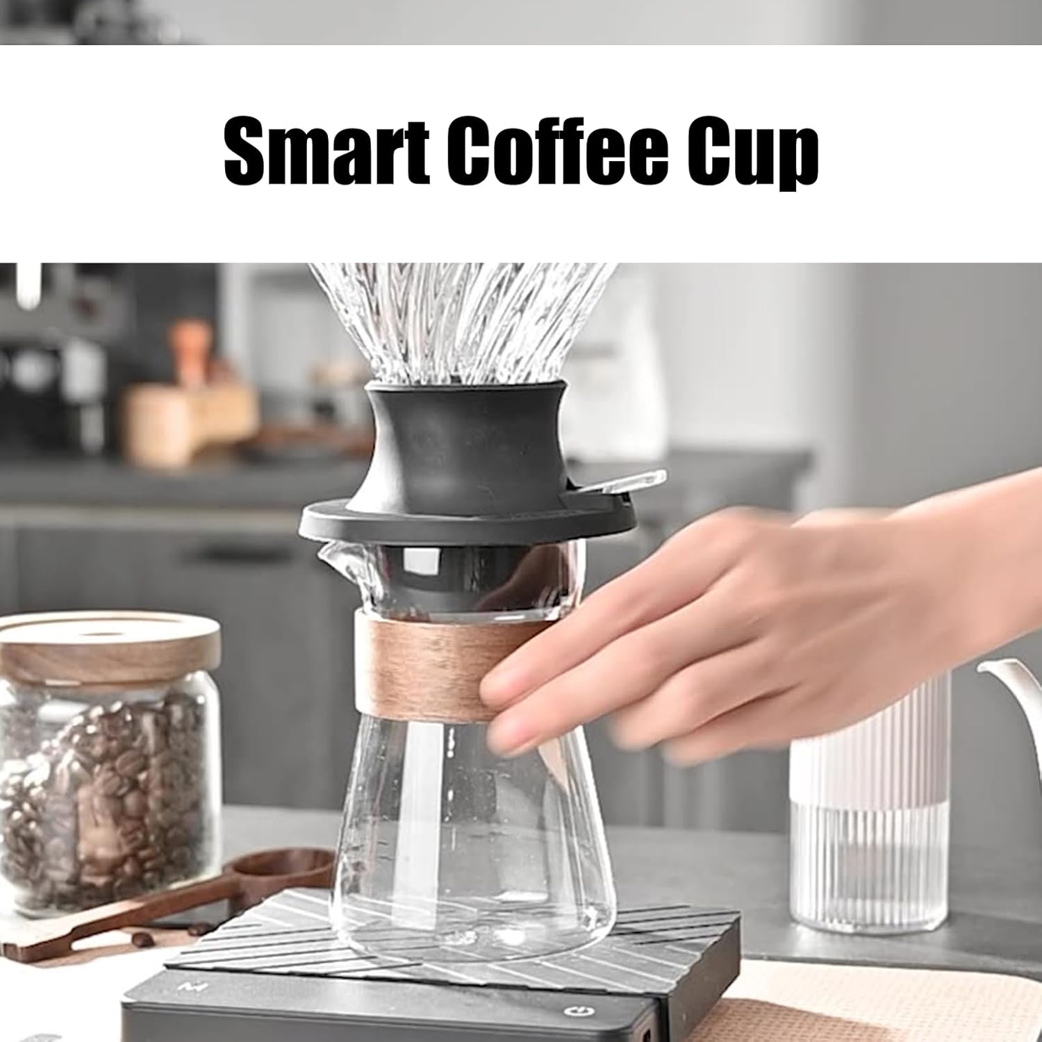 Innovative Cold Brew Coffee Maker Gradient Glass Carafes For Coffee Enthusiasts Silicone Base Hand Drip Coffee Filter Gradient Color Coffee Decoration Set