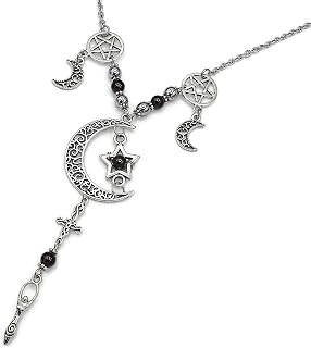 Lilith Nyx Necklace - Goddess of Night Pendant - Dark Goddess Necklace - Femal Power Jewelry - Talisman, Amulet (16 in)