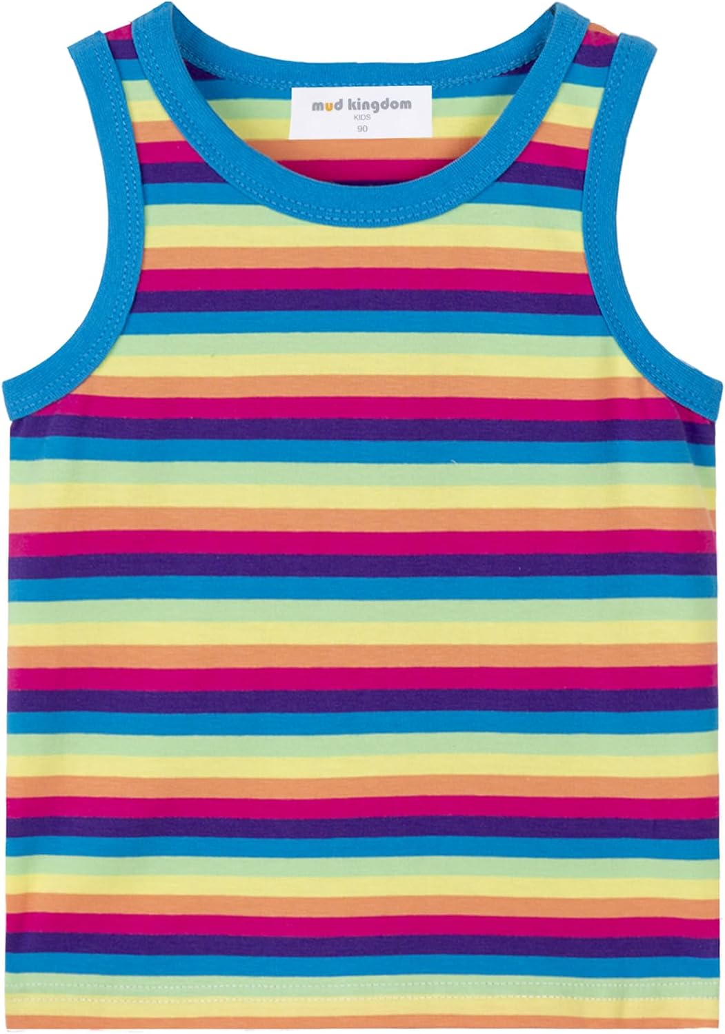 Mud Kingdom Boys Girls T-Shirts Rainbow Stripe Cotton Unisex Top