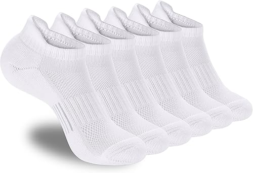 ATBITER Womens Ankle Socks 6 Pairs Cushioned Running Athletic No Show Socks With Tab