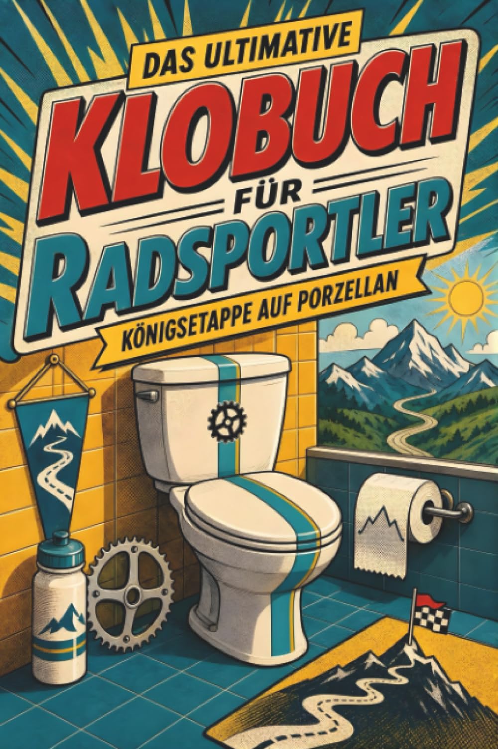 Das ultimative Klobuch für Radsportler: Königsetappe auf Porzellan. Lustiges Geschenk für Fans von Radsport, Peloton und Tour de France