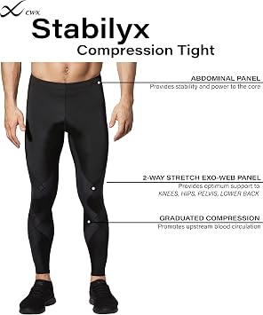 جوارب رياضية ضاغطة Stabilyx لدعم المفاصل للرجال من CW-X جوارب رياضية ضاغطة لدعم المفاصل للرجال من CW-X