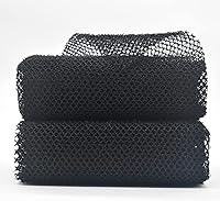 Vista 1 de 2 unidades exfoliantes africanas para el cuerpo, esponjas de red de lavado para ducha y baño (2 negras)