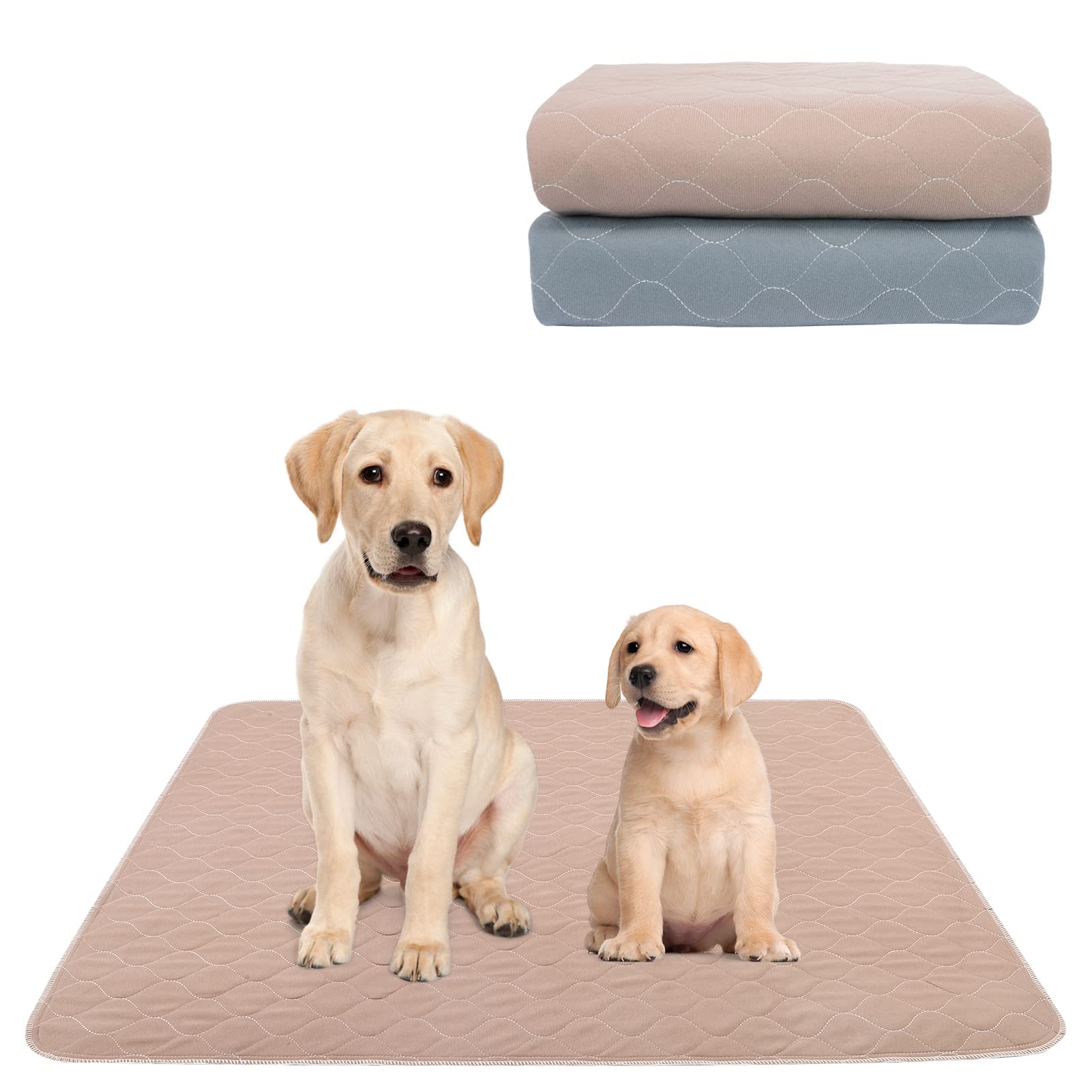 Non Slip Washable Pee Pads for Dog Training Pads (2pack) , Dog Floor Mat Waterproof Pet Pad Whelping Pee Pee Pads, Puppy Training Supplies Reusable Playpen Pad for Dogs (41X41)