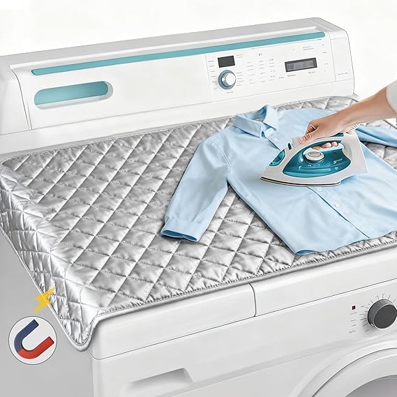 Sukh 1Pcs Magnetic Ironing Mat Blanket - Foldable Ironing Mat Portable Board for Clothes Heat Resistant Portable Double Sided Use Travel Office Student Dormitory