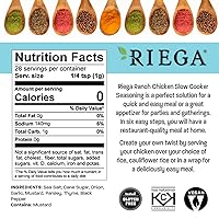 Vista 2 de Riega Ranch - Condimento para pollo en olla de cocción lenta, mezcla de polvo seco perfecta para condimentar pollo rancho, 1 onza (paquete de 8)
