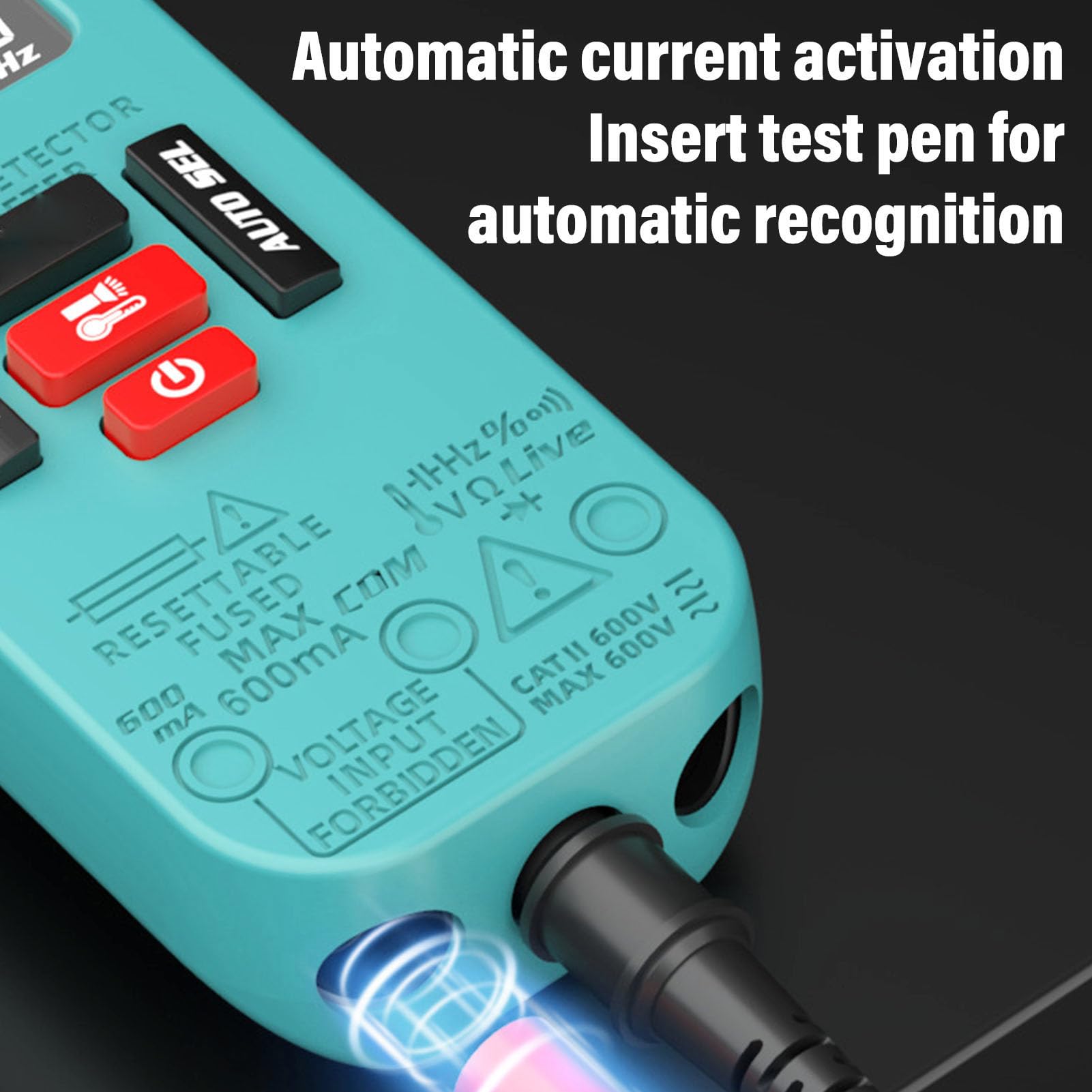 Medidor de Voltaje Activación Automática de Corriente