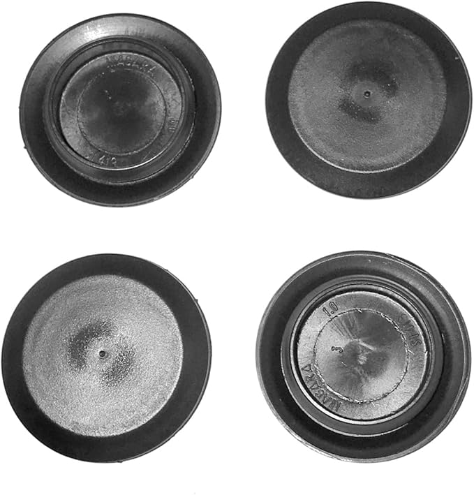 1" 1 inch Flush Mount Black Plastic Body and Sheet Metal Hole Plug Qty