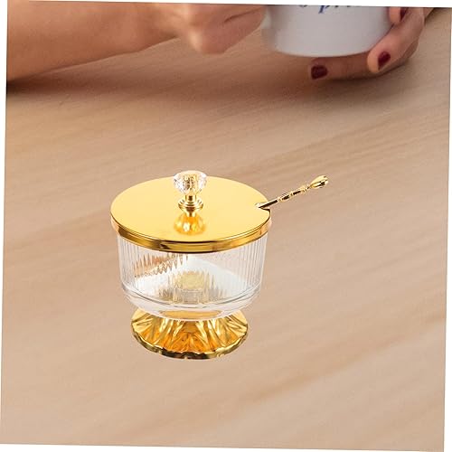 Miniatura 4 de DOITOOL café en polvo azucarero tarro de almacenamiento soporte de café para café molido café rayas verticales pimienta negra recipiente de vidrio