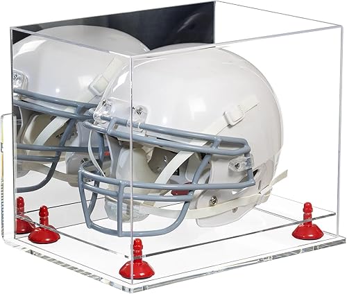 Miniatura 108 de vitrina de acrílico tamaño real casco fútbol americano.