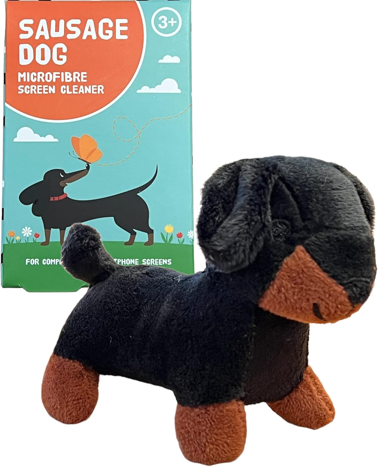 Touchscreen Sausage Dachshund Dog Microfiber Screen Cleaner Plush for
