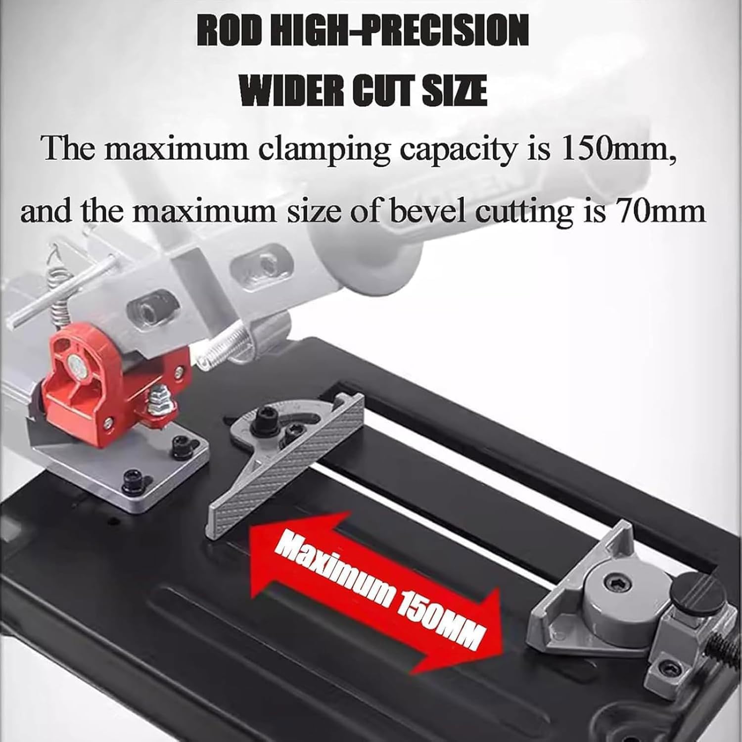 Aluminum alloy angle grinder stand, pull rod angle grinder stand, with wood and metal cutting parts, 45° angle, angle grinder accessories