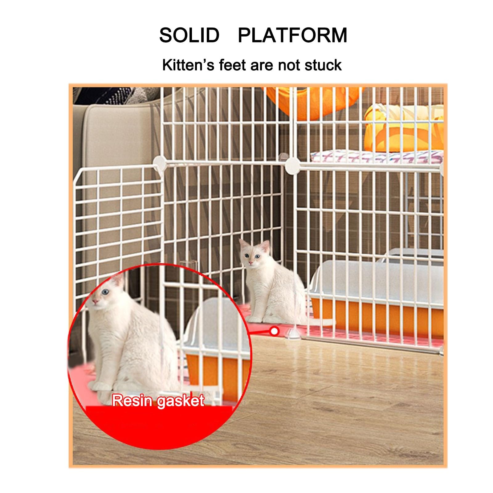 Gabbia per Gatti, Gabbia per Gatti in Metallo smontabile per Interni - Casetta Extra Large in Filo Metallico per Piccoli Animali, spaziosa e Facile da Montare (75x39x109 cm) - Habitat Ideale