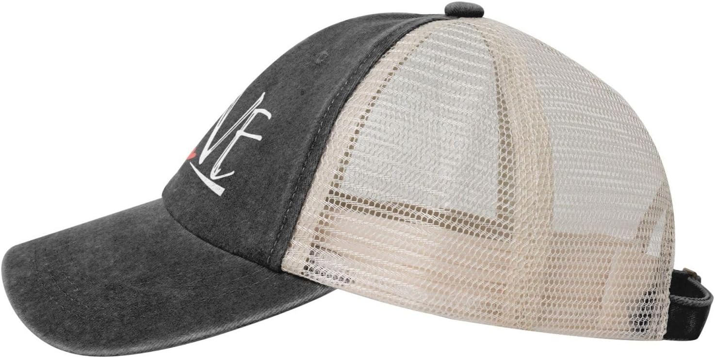 Women's Love Paw Print Hat Adjustable Washed Vintage Baseball Cap for Mom Dad - Image 3