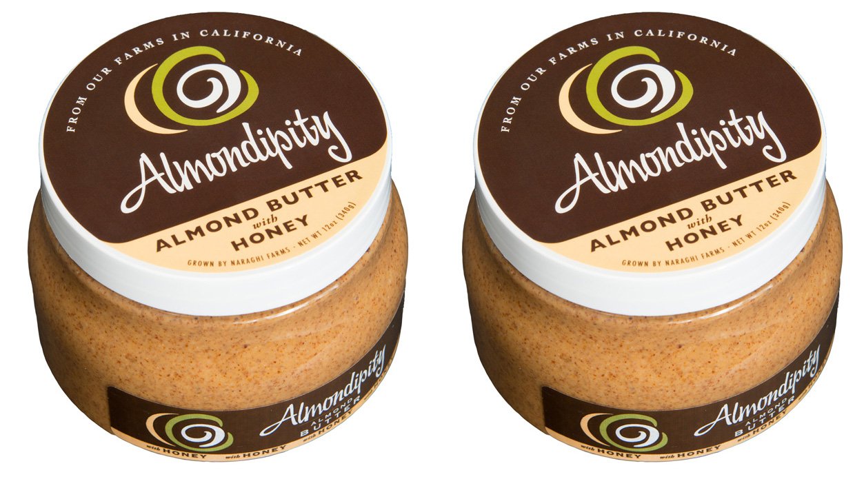 Almondipity Almond Butter with Honey 16 oz - 2 Pack