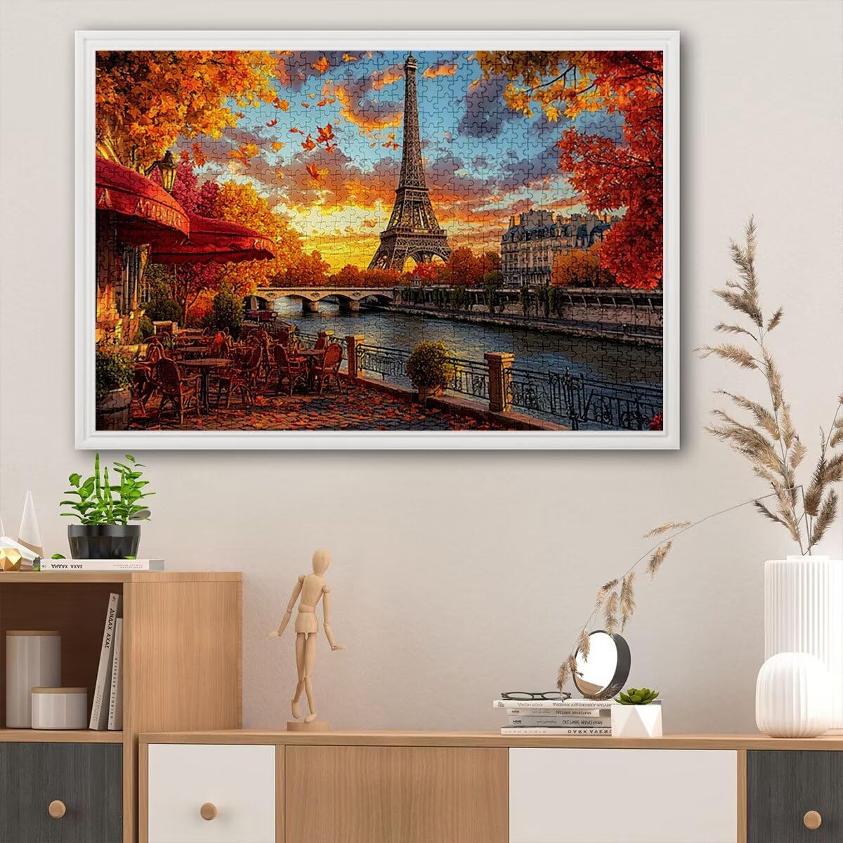 Puzzle 5000 elementów Paryż, krajobraz, 5000 elementów, drewniane puzzle dla dorosłych, trudna łamigłówka, gra logiczna dla całej rodziny, drewniane puzzle do dekoracji salonu, na prezenty, B-10