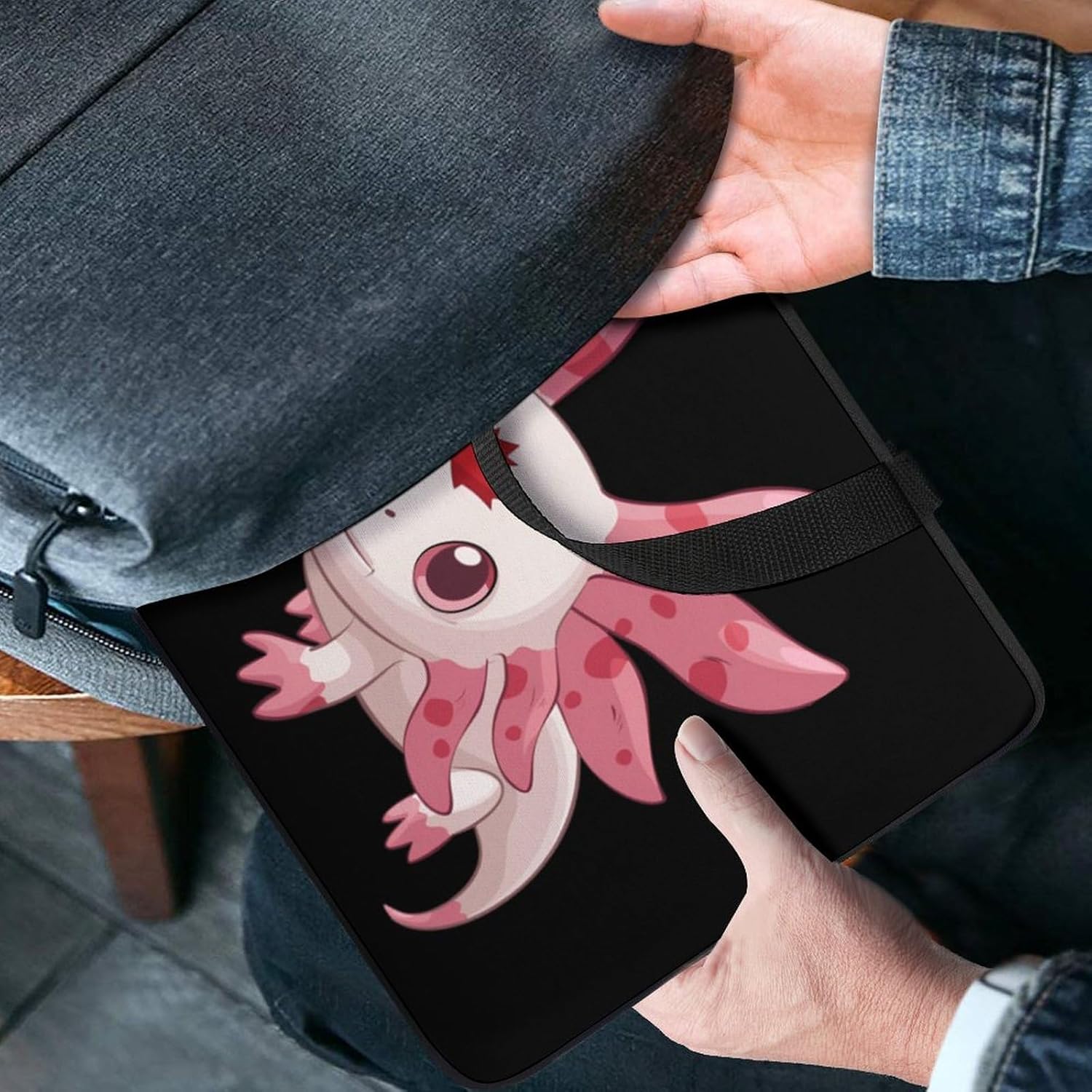 Canadian Axolotl Lover Flag Laptop Bag Print Computer Sleeve Case Protector Briefcase Totes for Women Men