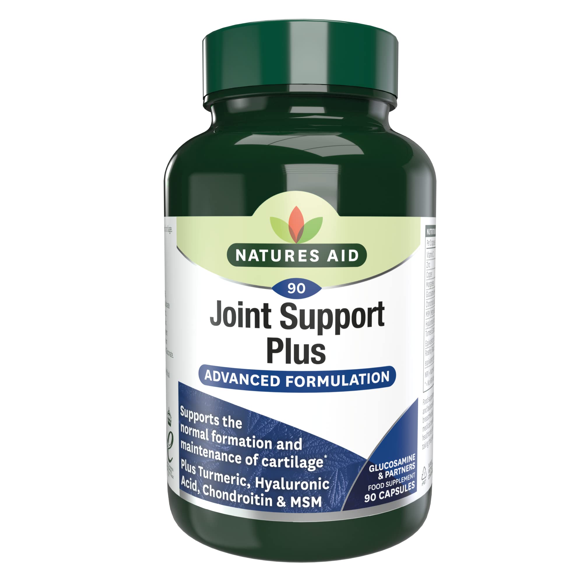 Natures AidJoint Support Plus 30Mg | With Celadrin Hyaluronic Acid, Chondroitin & Msm | Includes Vitamin C To Support Normal Collagen Formation & Normal Function Of Cartilage | 90 Capsules