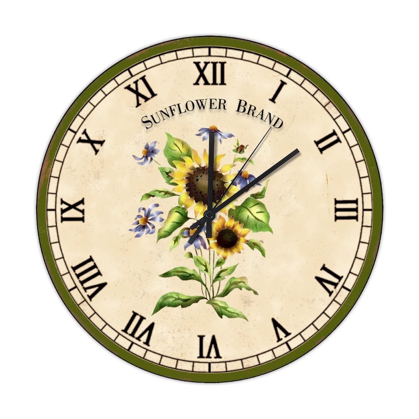 Horloge murale rétro Paris en bois grand format 38 cm