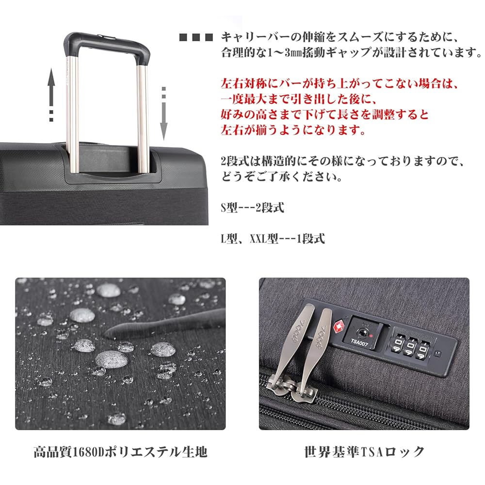 Amazon.co.jp: [Uniwalker] スーツケース 機内持ち込み キャリー