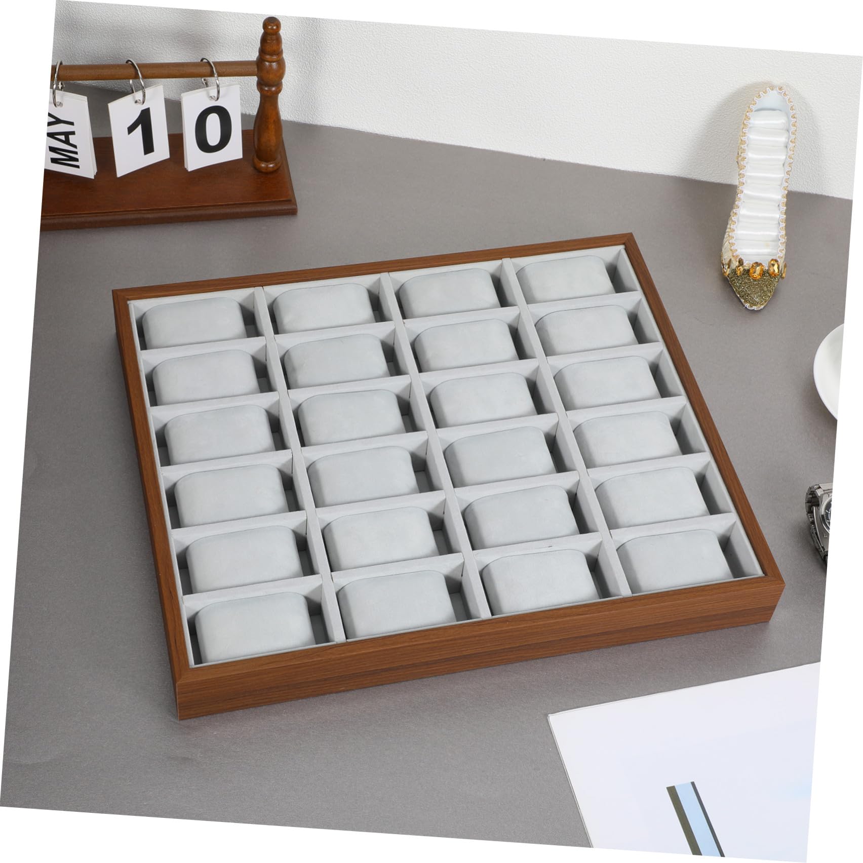 Adorainbow Holz Uhrenbox Slots Uhrenaufbewahrungskasten Langlebig Elegantes Design für Männer und Frauen Stilvoller Uhrenhalter als Geschenk und Schmuckkästchen Organizer