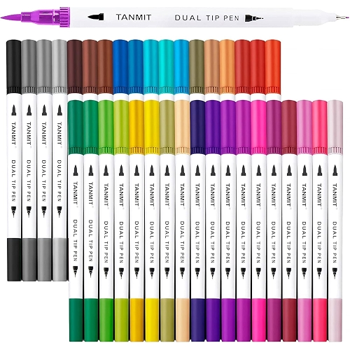 Kit 48 Canetas Brush Pen e Ponta Fina Dual – Canetinhas Coloridas para Desenho, Caligrafia, Arte e Lettering – Marcadores para Colorir Canetinha Colorir e Detalhes - AMAZING ® (Moderno, Pacote, 48) Kit 48 Canetas Brush Pen e Ponta Fina Dual – Canetinhas Coloridas para Desenho, Caligrafia, Arte e Lettering – Marcadores para Colorir Canetinha Colorir e Detalhes - AMAZING ® (Moderno, Pacote, 48)