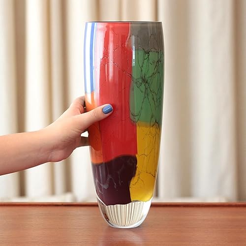 Miniatura 2 de Ca D Oro - Jarrón de cristal de color con astillas sopladas a mano de Murano - Modelo 333 MS