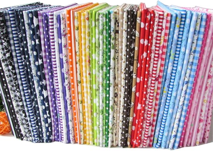 Tela Algodón 100% Patchwork Flores Fucsias Y Azules, Con Fondo Beige - Foto 5