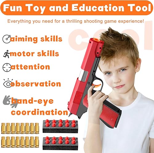 Miniatura 7 de Carcasa de espuma de bala suave, pistola de bola de pellet, pistola de mano de dardo realista, cosas geniales que se ven reales, modelo más genial