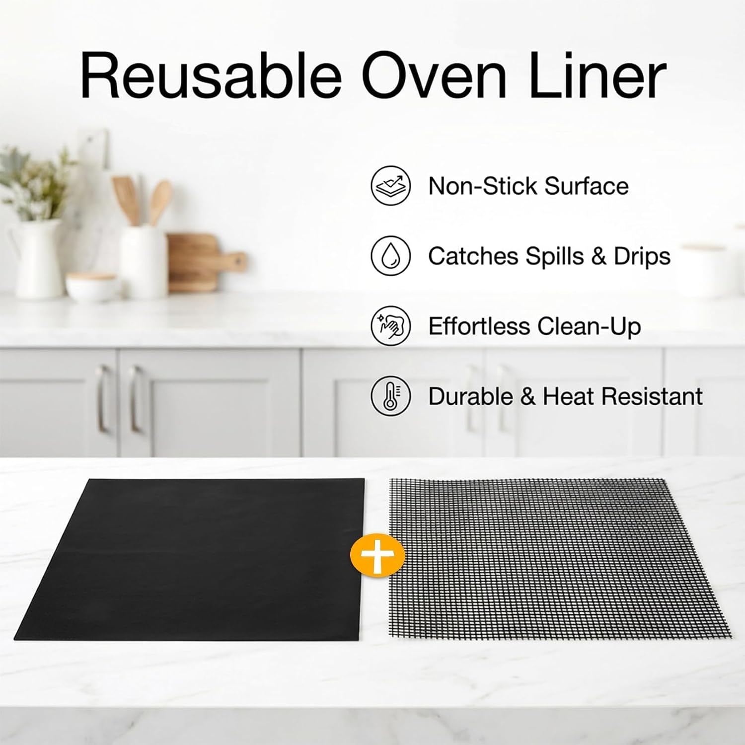 RAINFLOW 6 Pack Air Fryer Oven Liners - 12" x 12" Toaster Oven Liners for Bottom of Oven Air Fryer Mat Non-stick Reusable Compatible with Fry Toaster Baking Microwave Gas & Electric Grill