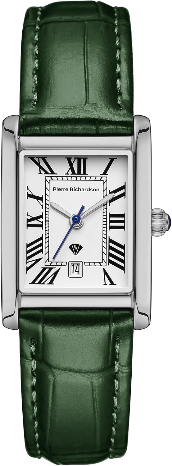 PIERRE RICHARDSON PR1092 Women's Watch - Leather Japanese Quartz Watch, 5ATM Water Resistant, Scratch-Resistant Sapphire Crtystal Glass, Reloj para Mujer