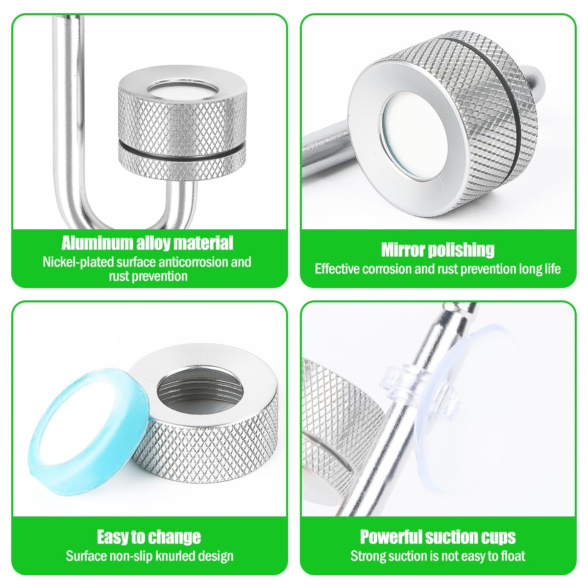 Diffuseur de CO2 pour aquarium, vaporisateur pour aquarium, diffuseur d'oxygène et de dioxyde de carbone avec ventouses et U-Pipe, diffuseur d'oxygène pour aquarium, diffuseur de CO2 pour aquarium